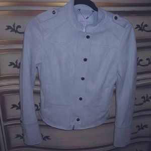 Rino & Pelle Faux Suede Jacket in Spa Blue size 36 NWT Style 700S20